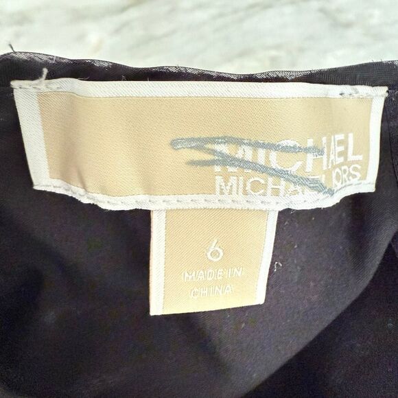 Michael Kors Floral Embroidered Dress black size 6 no belt - Picture 6 of 10